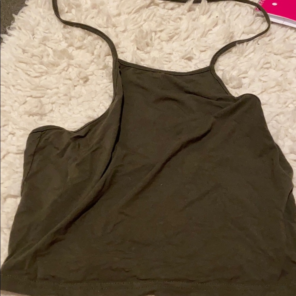 Army green tank top